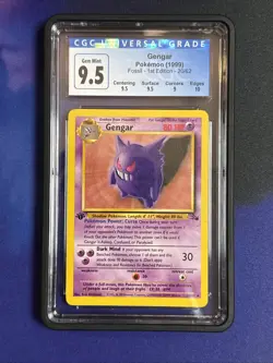 CGC 10 GEM MINT Gengar 1999 Fossil 1st Edition 20/62 Pokemon Card Subgrades - Image 1