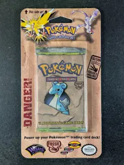 1999 WotC Pokemon Fossil SEALED BLISTER BOOSTER PACK Featuring Lapras (11 cards) - Image 1