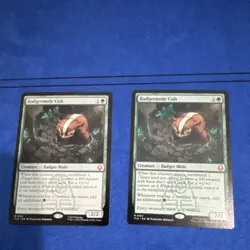 Magic: The Gathering Badgermole Cub 2x Creature Cards TLA 2023 Green - Image 1