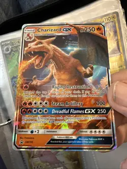 Pokemon Charizard GX SM195 Full Art Promo Holo Card 250 LP EXCELLENT C68 - Image 1