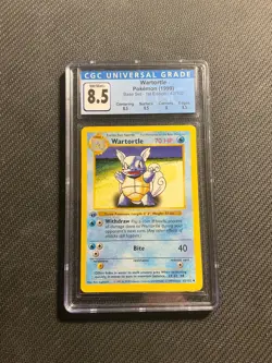 CGC 8.5 Wartortle Pokemon Card 1st Edition Base Shadowless - Image 1