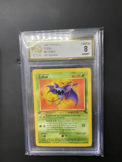Pokemon Card - 1st Edition Zubat 57/62 - Fossil Set WOTC - Pokemon TCG. CGA 8 - Image 4