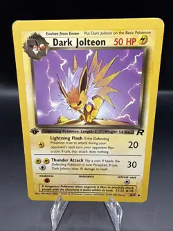 Pokemon Card - Dark Jolteon Team Rocket 38/82 Vintage WOTC Uncommon 1st Edition - Image 1