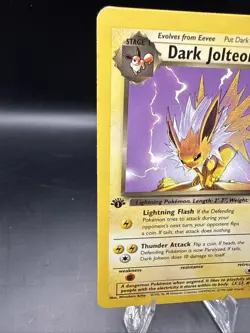 Pokemon Card - Dark Jolteon Team Rocket 38/82 Vintage WOTC Uncommon 1st Edition - Image 3