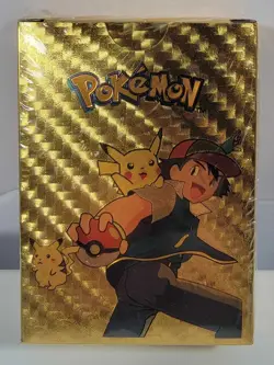 55 Pcs Gold Pokemon Card Foil Pack Cards TCG GX Vmax GX Card Charizard - SEALED - Image 1