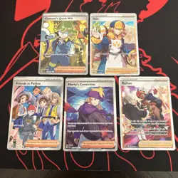 Pokemon 5 Card Lot - Full Art Trainer Ultra Rares NM #2 - Image 1