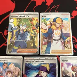 Pokemon 5 Card Lot - Full Art Trainer Ultra Rares NM #2 - Image 2