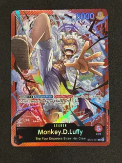 Monkey.D.Luffy ST21-001 One Piece TCG Starter Deck EX: Gear 5 Foil NM Leader C🔥 - Image 1