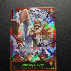 Monkey.D.Luffy ST21-001 - One Piece TCG Starter Deck EX: Gear 5 Foil NM Leader - Image 1