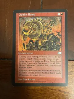 MTG Goblin Bomb Weatherlight Regular Rare (C) - Image 1