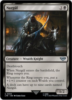MTG Nazgul LTR NM U 333 Creature Wraith Knight Lord Of The Rings LOTR Magic - Image 1