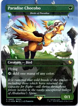 Paradise Chocobo - Birds of Paradise (Borderless) Commander: Final Fantasy Foil - Image 1
