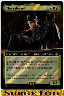 The Valeyard Surge Foil Extended Art Doctor Who Commander NM MTG - Image 1