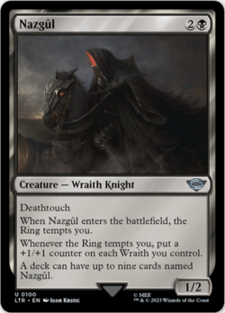 MTG Nazgul LTR NM U 100 Creature Wraith Knight Lord Of The Rings LOTR Magic - Image 1