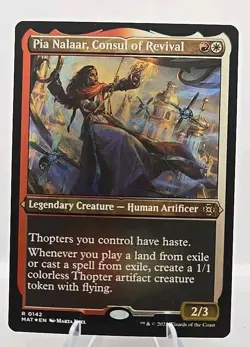 Pia Nalaar, Consul of Revival Foil Etched MTG March of the Machine The Aftermath - Image 1