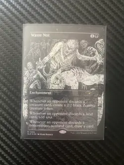 MTG Secret Lair Drop Series Waste Not (Borderless Foil) NM Condition - Image 1