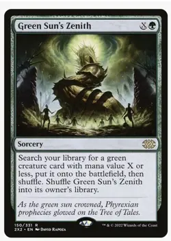 NM Green Sun's Zenith - # 150 - MTG: Double Masters 2022- Free Shipping - Image 1