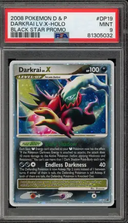 Pokemon Darkrai Lv.X Black Star Holo Promo DP19 PSA 9 Mint - Image 1
