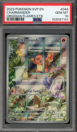 Pokemon Charmander Obsidian Flames ETB Promo SVP EN 044 PSA 10 Gem Mint - Image 1
