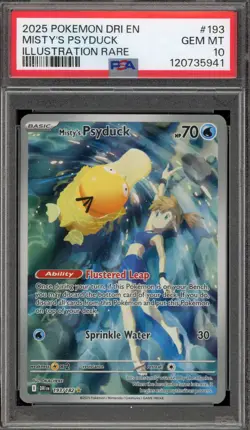 Pokemon Misty's Psyduck Destined Rivals Illustration Rare #193 PSA 10 Gem Mint - Image 1