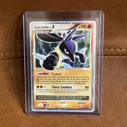 Pokemon Lucario LV.X Promo Holo Card DP12 110 HP Nintendo - Image 1