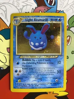 Light Azumarill 13/105 Neo Destiny Holo Pokemon LP Swirl - Image 1