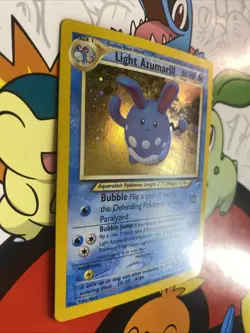 Light Azumarill 13/105 Neo Destiny Holo Pokemon LP Swirl - Image 2