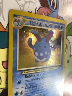 Light Azumarill 13/105 Neo Destiny Holo Pokemon LP Swirl - Image 3