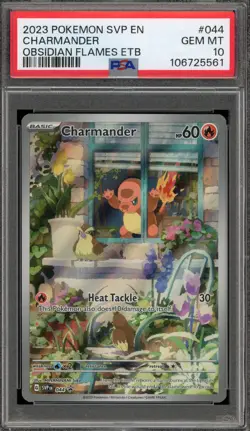 Pokemon Charmander Obsidian Flames ETB Promo SVP EN 044 PSA 10 Gem Mint - Image 1