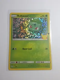 2021 McDonalds Pokemon 25th Anniversary Bulbasaur #1 Hologram - Image 1