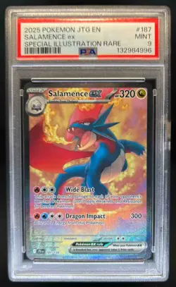 2025 Pokemon SV Journey Together JTG EN Salamence ex #187/159 PSA 9 - Image 1
