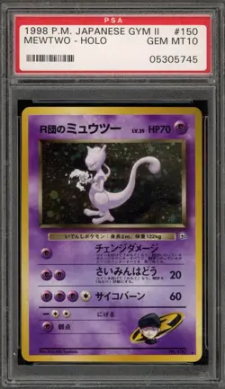 Pokemon Rocket's Mewtwo Gym 2 Japanese Holo Rare #150 PSA 10 Gem Mint - Image 1