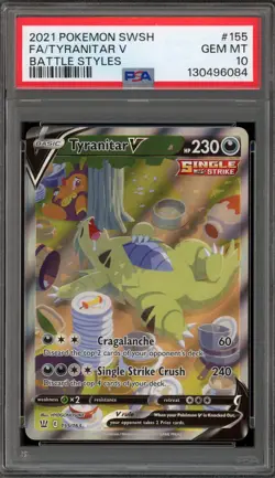 Pokemon Tyranitar V Battle Styles Full Alt Art #155 PSA 10 Gem Mint - Image 1