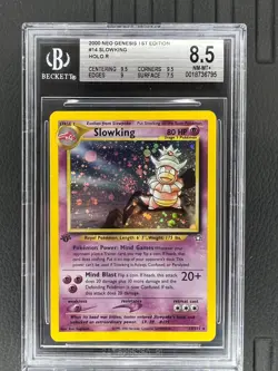 Pokemon Slowking #14 Holo *SWIRL* Neo Genesis 1st Edition BGS 8.5 NM-MT+ - Image 1