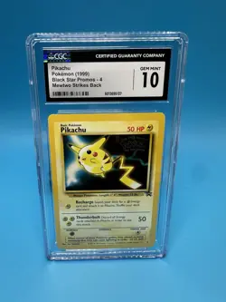 Pokemon Pikachu Black Star Promo Mewtwo Strikes Back CGC 10 - Image 1