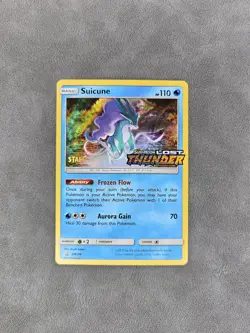 Pokemon TCG Suicune STAFF Stamped Prerelease Promo SM149 Lost Thunder - NM - Image 1