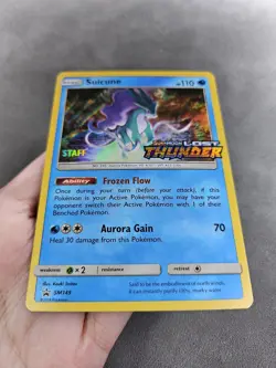 Pokemon TCG Suicune STAFF Stamped Prerelease Promo SM149 Lost Thunder - NM - Image 4