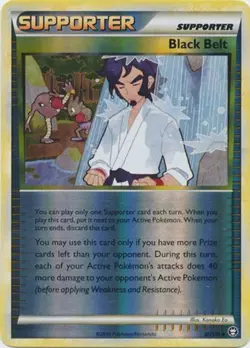 1x Black Belt - 85/102 - Uncommon - Reverse Holo Lightly Played Pokemon HGSS - T - Image 1