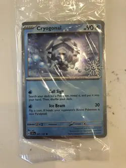 SEALED Cryogonal 047/191 Holiday Calendar Snowflake Stamp Cosmos Holo Pokemon - Image 1