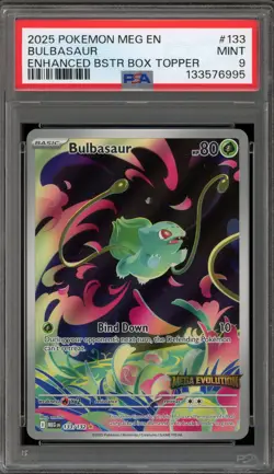 Pokemon Bulbasaur Mega Evolution Enhanced Bx. Topper #133 PSA 9 Mint - Image 1