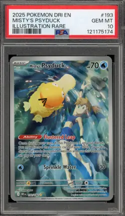 Pokemon Misty's Psyduck Destined Rivals Illustration Rare #193 PSA 10 Gem Mint - Image 1