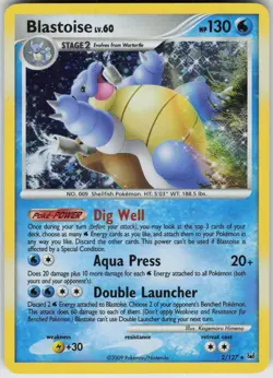 Blastoise 2/127 PL Rare Platinum Holo Pokemon - Image 1