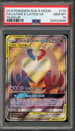 Pokemon Latias & Latios GX Team Up Full Alt Art #170 PSA 10 Gem Mint - Image 1