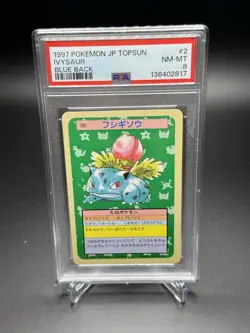Pokemon Ivysaur Blue Back #2 1997 PSA 8 Low Pop - Image 1