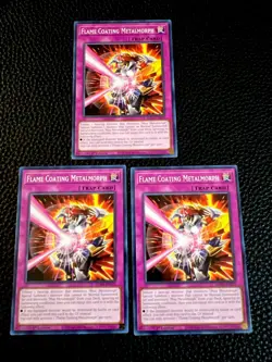 Flame Coating Metalmorph (X3) SUDA-EN075 Yugioh 1st Edition (New) - Image 1