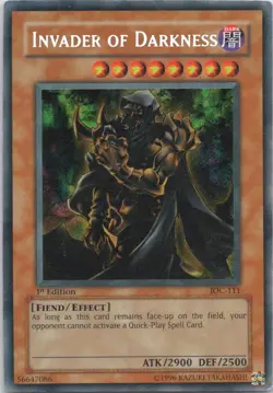 1996 TCG 1st Edition INVADER OF DARKNESS HOLO RARE #IOC-111 - Image 1