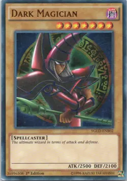 1996 TCG HOLO DARK MAGICIAN Ultra Rare Unlimited #YGLD-ENB02 - Image 1