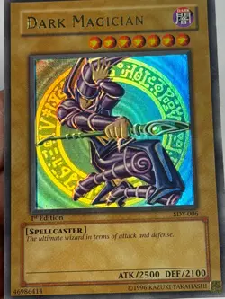 Yugioh Dark Magician SDY-006 Ultra Rare 1st Edition Foil Shift ERROR MP - Image 3
