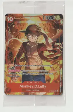 One Piece TCG Monkey D Luffy ST10-006 SR Treasure Booster Set Promo SEALED - Image 1