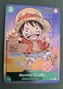 Monkey D Luffy P-037 1st Anniversary Tournament Stamped Promo One Piece TCG - Image 1